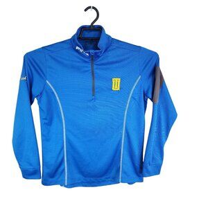Womens Ping Blue Pullover Golf Shirt 1/4 Zip Long Sleeve Mock Neck Size M